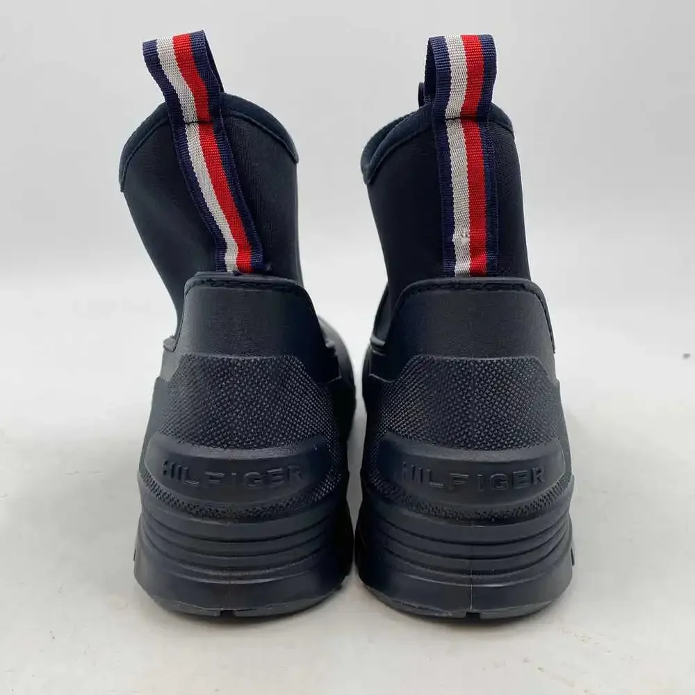 Tommy Hilfiger Navy Blue Rubber Ankle Rain Boots | Women’s Size 8